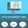 Pack raisonnement verbal en ligne FR - format vrai/faux/impossible à dire