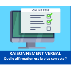 Pack de 4 tests de raisonnement verbal FR (tests n°1 à 4)